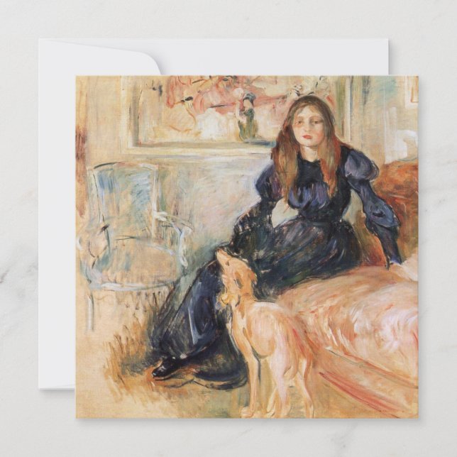 Julie Manet and her Greyhound (by Berthe Morisot) Card (Front)