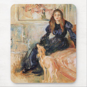 Julie Manet and her Greyhound (by Berthe Morisot) Mouse Pad