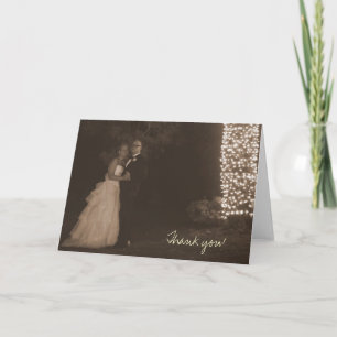 Julie -n- Matt Wedding 4x6 (sepia)-332, Thank you! You Card