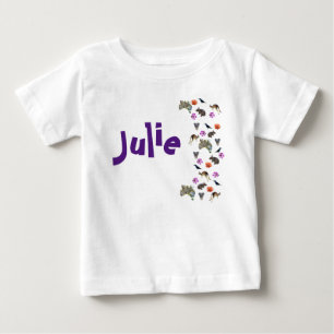 Julie, Name With Australian Wildlife,  Baby T-Shirt