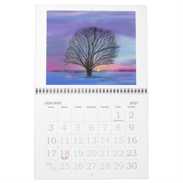 Julie Richman Digital Drawings Calendar (Jan 2027)