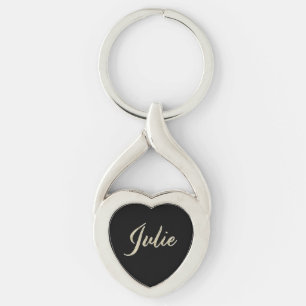 Julie white Handwriting key Key Ring