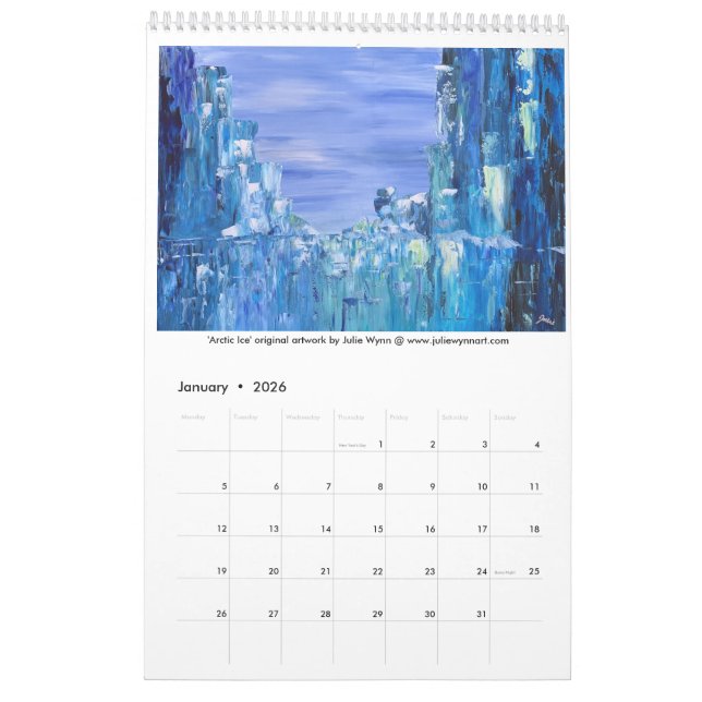 Julie Wynn New Art Calendar 2026 (Jan 2026)