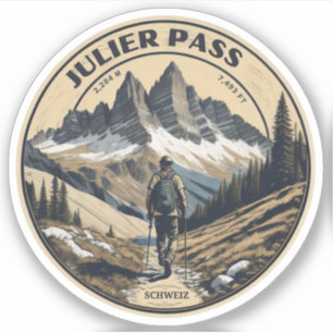 Julier Pass, Swiss Alpine mountains hairpin bends