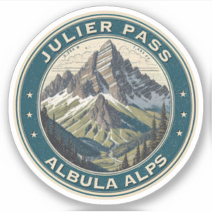 Julier Pass, Swiss Alpine mountains hairpin bends