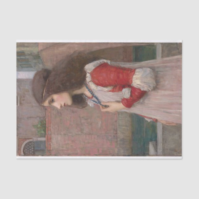 Juliet by John William Waterhouse Tissue Paper (Front)