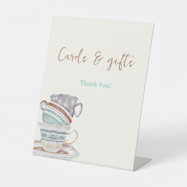 JULIET Tea Set Party Cards Gifts Sign (Front)