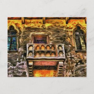 Juliet's Balcony Verona Van Gogh Holiday Postcard