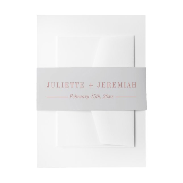 Juliette | Curated Colours | Wedding Invitation Belly Band (Front Example)
