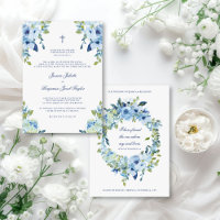 Juliette Floral Dusty Blue Catholic Wedding