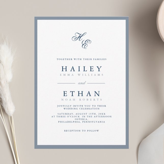 JULIETTE French Blue Wedding Invitation (Creator Uploaded)