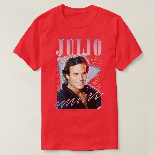 Julio Iglesias Retro Style Fan Design 1 T-Shirt (Design Front)