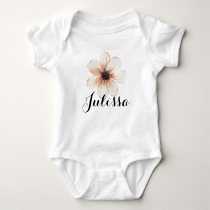 Julissa Name Baby Girls Reveal Newborn Pink Flower Bodysuit