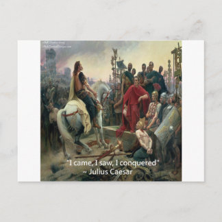 Julius Caesar I Came I Saw I Conquered Postcard