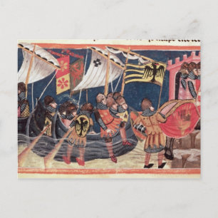 Julius Caesar  landing in England Postcard