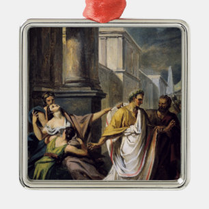 Julius Caesar  on his way to the Senate Metal Tree Decoration