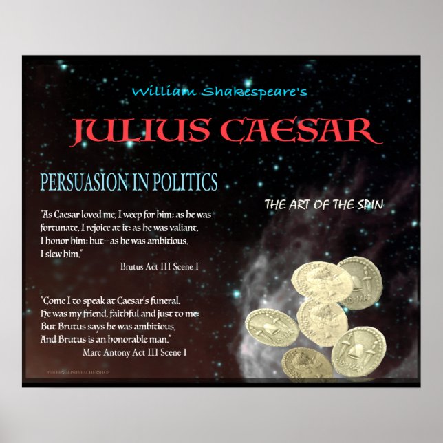 Julius Caesar Persuasion in Politics Poster (Front)