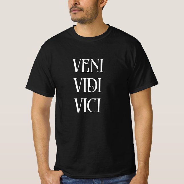 Julius Caesar Quote Veni Vidi Vici Template Mens T-Shirt (Front)
