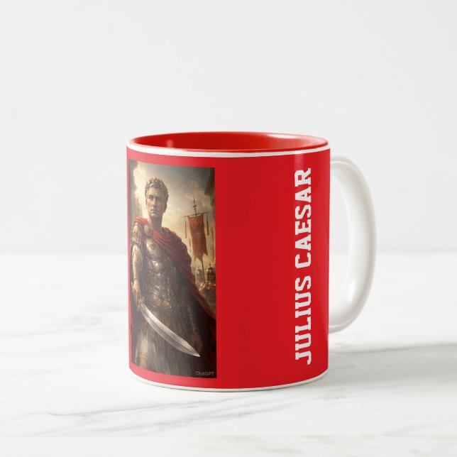 Julius Caesar rome's pride Two-Tone Coffee Mug (Front Right)