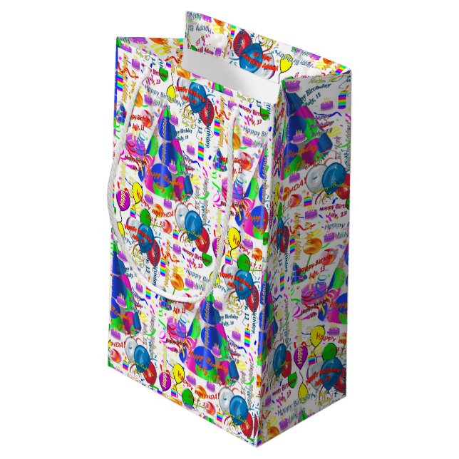 July, 13 Birthday Gift Bag (Back Angled)