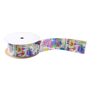 July, 14 Birthday Ribbon Satin Ribbon