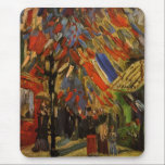 July 14th Celebration in Paris by Vincent van Gogh Mouse Pad<br><div class="desc">The Fourteenth of July Celebration in Paris by Vincent van Gogh is a vintage fine art post impressionism daily life portrait painting featuring an urban street scene in Paris, France during the Bastille Day holiday celebrations with French flags. Celebrate Bastille Day with a party, a parade and a van Gogh!...</div>