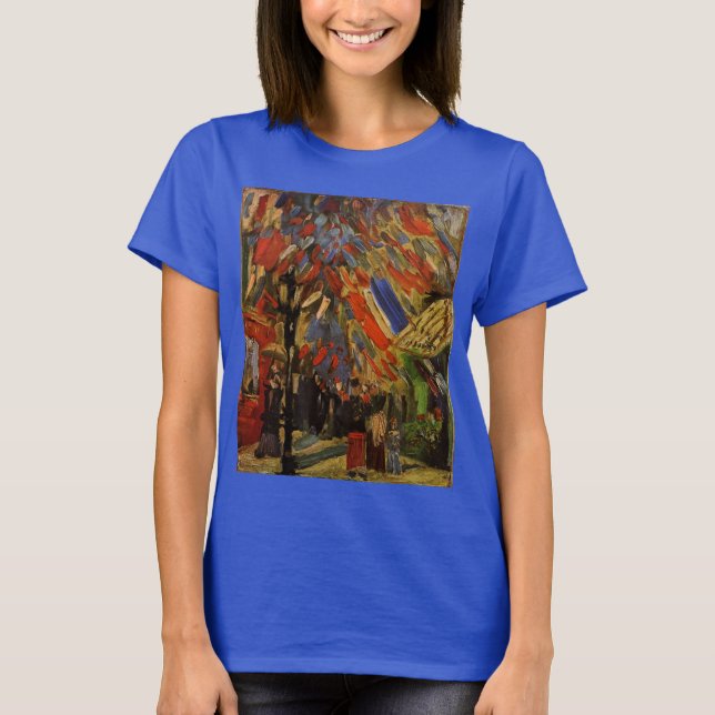 July 14th Celebration in Paris by Vincent van Gogh T-Shirt (Front)