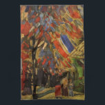 July 14th Celebration in Paris by Vincent van Gogh Tea Towel<br><div class="desc">The Fourteenth of July Celebration in Paris by Vincent van Gogh is a vintage fine art post impressionism daily life portrait painting featuring an urban street scene in Paris, France during the Bastille Day holiday celebrations with French flags. Celebrate Bastille Day with a party, a parade and a van Gogh!...</div>