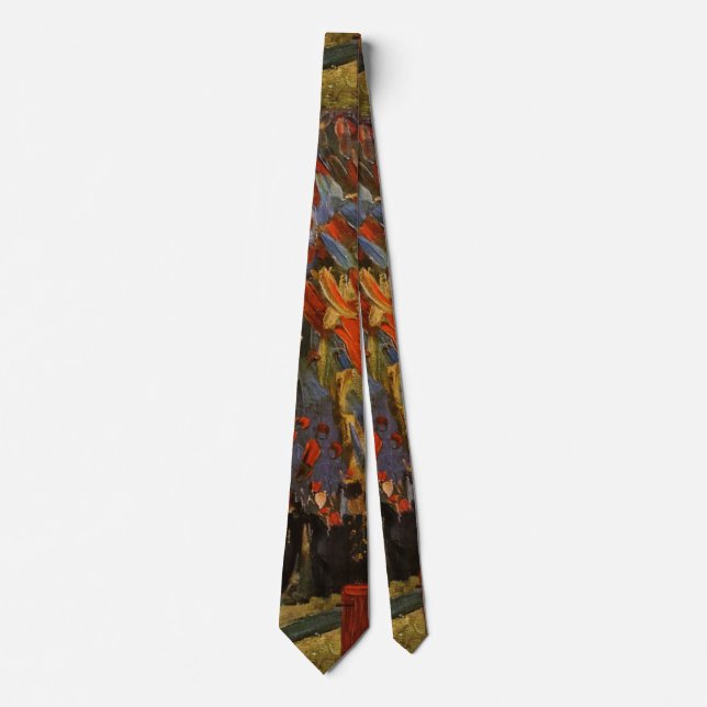 July 14th Celebration in Paris by Vincent van Gogh Tie (Front)
