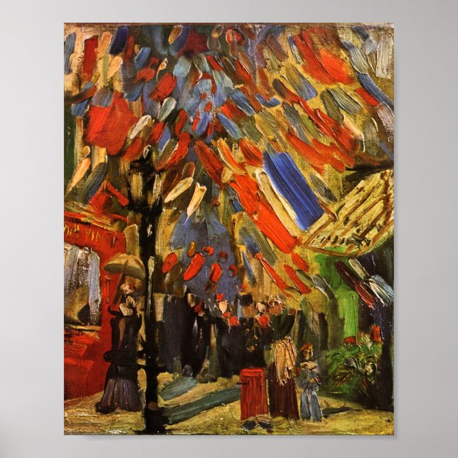 July 14th Celebration in Paris Van Gogh Fine Art Poster (Front)