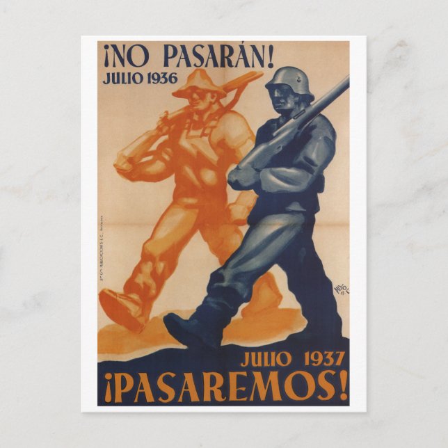 July, 1937. We will pass_Propaganda Poster Postcard (Front)