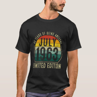 July 1963 60Th 60 Years Of Being Awesome T-Shirt