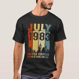 July 1983 40 Years Of Being Awesome T-Shirt