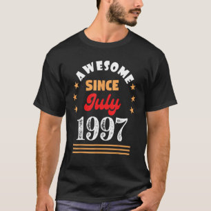 July 1997 Birthday Awesome Since 1997 July Vintage T-Shirt
