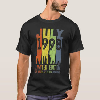 July 1998  24 Year Old  1998 Birthday T-Shirt