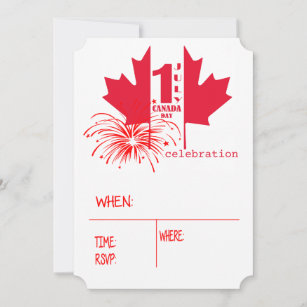 July 1st Canada Day Celebration Invitation