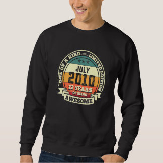 July 2010 12th Birthday 12 Years Of Being Awesome Sweatshirt