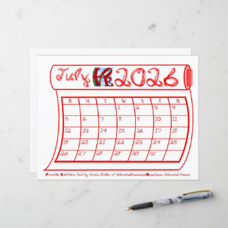 July 2026 LOVE Park Photo Red Fabric Font Bolt