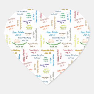 July, 22 Birthday Sticker