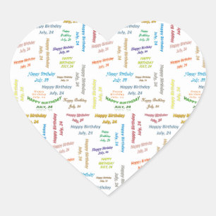 July, 24 Birthday Sticker