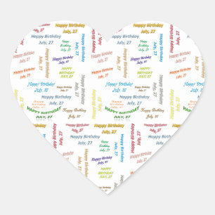 July, 27 Birthday Sticker