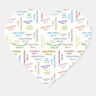 July, 28 Birthday Sticker