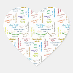 July, 31 Birthday Sticker