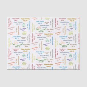 July, 31 Birthday Tissue Paper