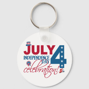JULY 4 Celebration key chain