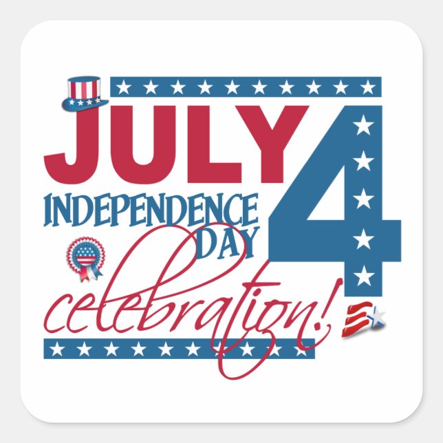 JULY 4 Celebration stickers (Front)