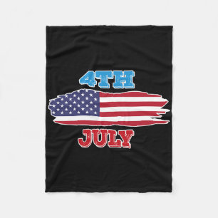 July 4 Shirt Fourth Of July American Flag For Men  Fleece Blanket