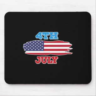 July 4 Shirt Fourth Of July American Flag For Men  Mouse Pad