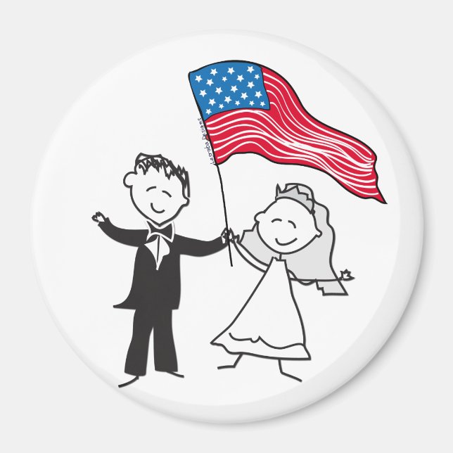 July 4 Wedding Gifts Magnet (Front)