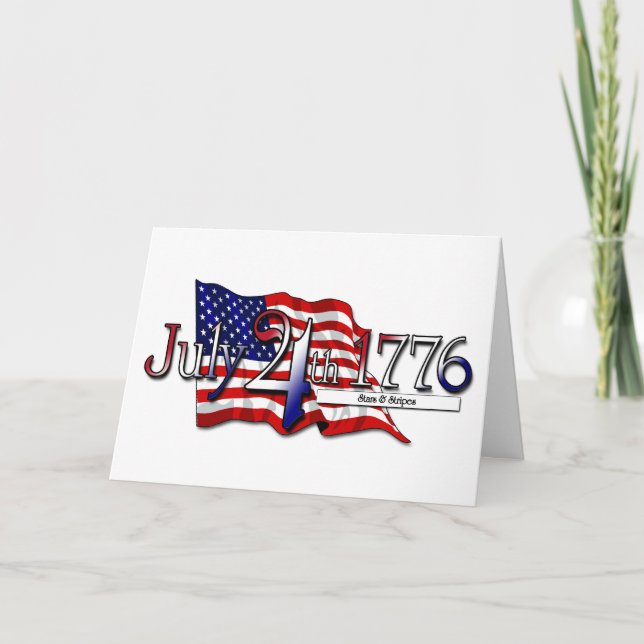 July 4th 1776 Stars & Stripes Card (Front)